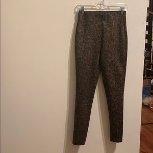 NWT Zara suede leopard leggings small S